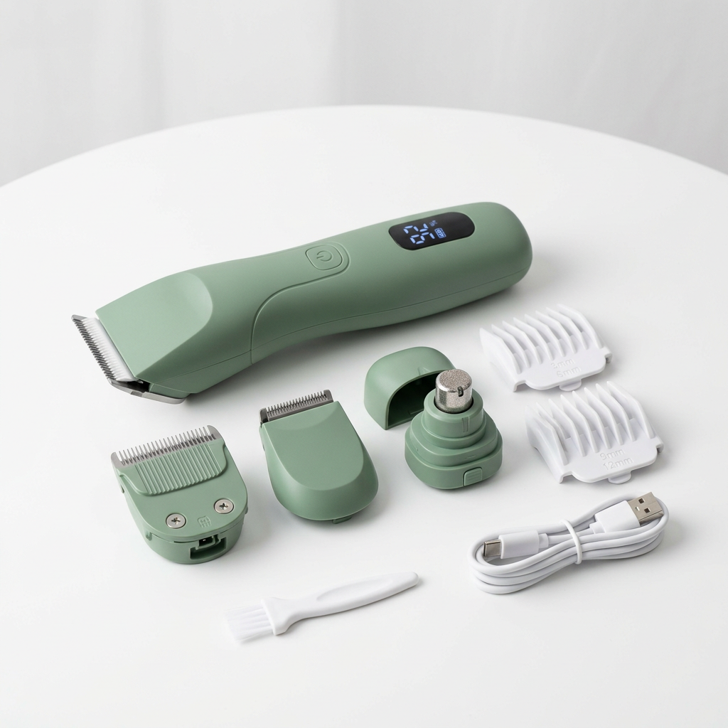 4 in 1 Electric Pet Grooming Kit - Hair Trimmer, Clippers, Nail Grinder for Cats & Dogs
