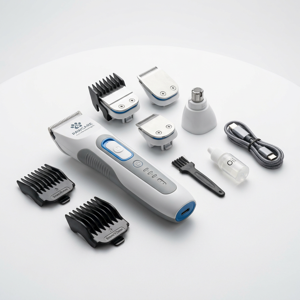 4 in 1 Electric Pet Grooming Kit - Hair Trimmer, Clippers, Nail Grinder for Cats & Dogs
