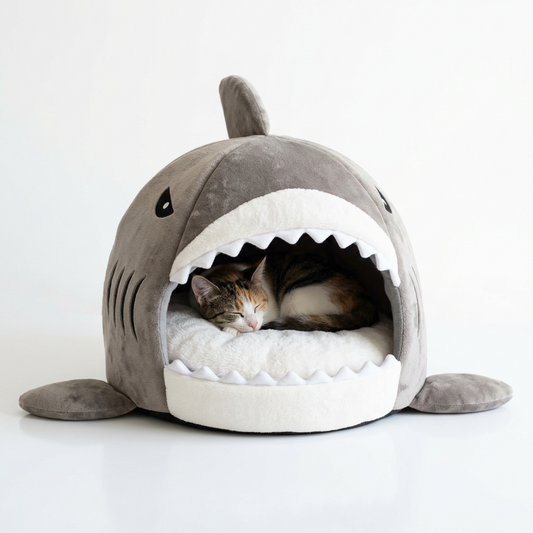 Luxury Plush Shark Pet Bed